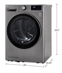 LG 4.2 Cu. Ft. Electric Heat Pump Dryer - DLHC1455P | Sécheuse électrique LG de 4,2 pi3 avec technologie Heat Pump - DLHC1455P | DLHC145P
