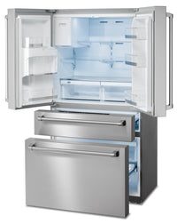 Thor Kitchen 22 Cu. Ft. Counter-Depth French-Door Refrigerator - TRF3601FD | Réfrigérateur Thor Kitchen de 22 pi³ à portes françaises de profondeur comptoir - TRF3601FD | TRF3601S