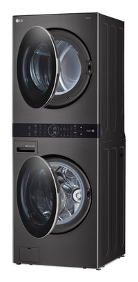 LG WashTower™ with 5.2 Cu. Ft. Washer and 7.4 Cu. Ft. Gas Dryer - WKGX201HBA | Tour de lavage WashTowerMC de LG avec laveuse de 5,2 pi³ et sécheuse à gaz de 7,4 pi³ - WKGX201HBA | WKGX201H