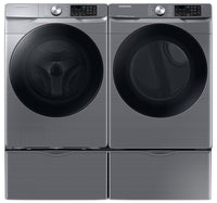 Samsung 5.2 Cu. Ft. Front-Load Washer and 7.5 Cu. Ft. Electric Dryer - Platinum | Laveuse à chargement frontal de 5,2 pi³ et sécheuse électrique de 7,5 pi³ de Samsung - platine | SAFL630P