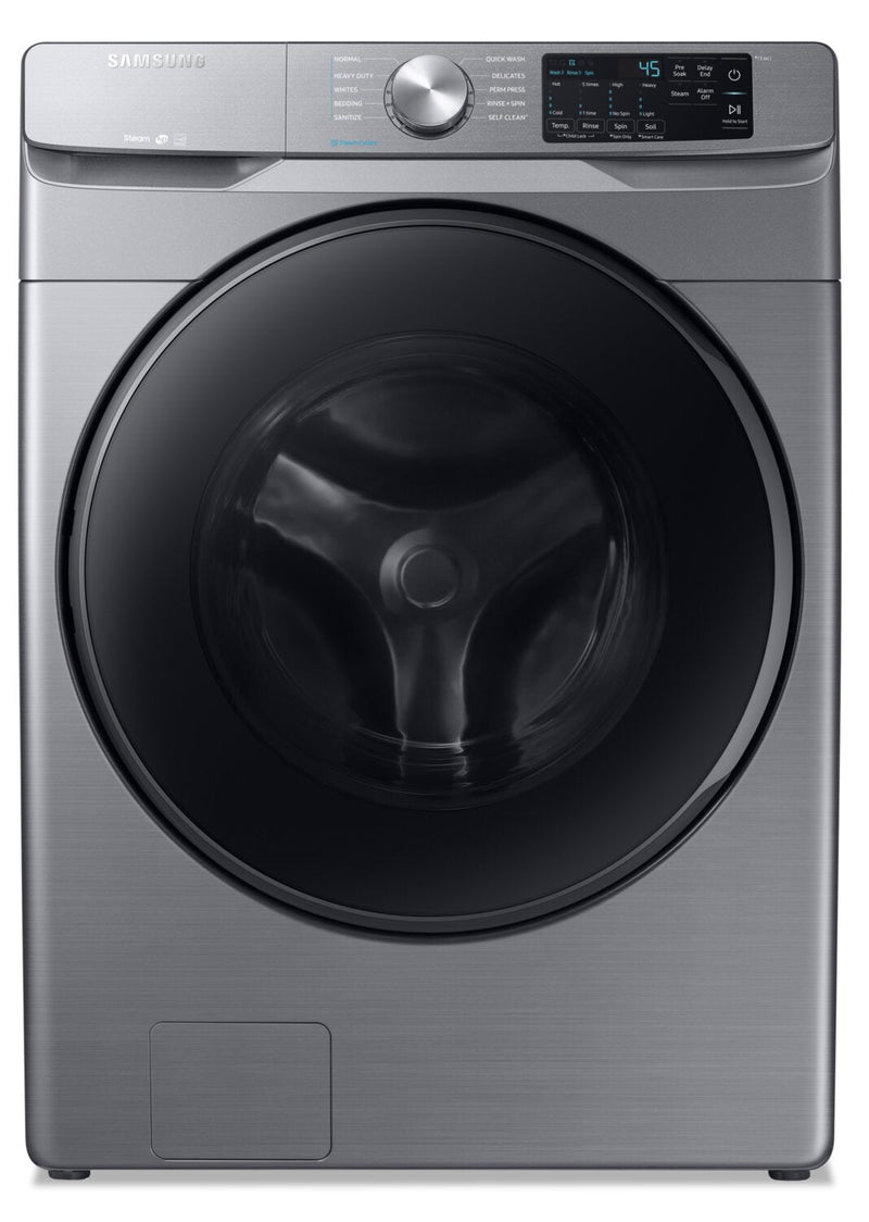 Samsung 5.2 Cu. Ft. Front-Load Washer with Steam - WF45R6100AP/US - Washer in Platinum
