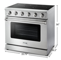 Thor Kitchen 36" Professional Electric Range - HRE3601 | Cuisinière électrique professionnelle Thor Kitchen de 36 po - HRE3601 | HRE3601S