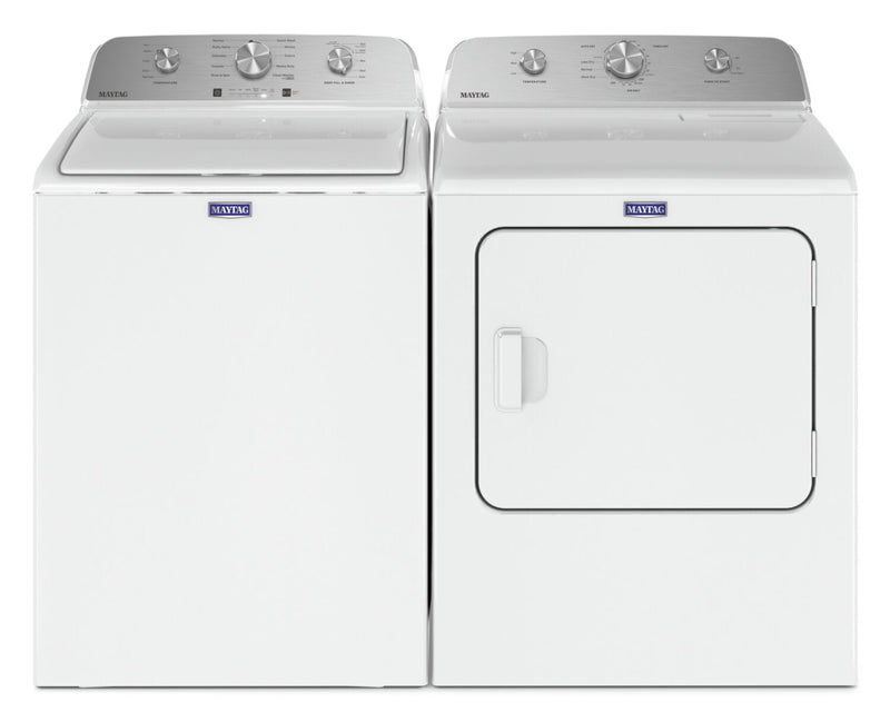 Maytag 5.2 Cu. Ft. Top-Load Washer and 7 Cu. Ft. Gas Dryer | Laveuse à chargement par le haut de 5,2 pi³ et sécheuse à gaz de 7 pi³ de Maytag | MATL450G