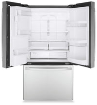 GE 22.1 Cu. Ft. Counter-Depth French-Door Refrigerator - GYE22GYNFS  | Réfrigérateur GE de 22,1 pi³ à portes françaises de profondeur comptoir - GYE22GYNFS  | GYE22GFS