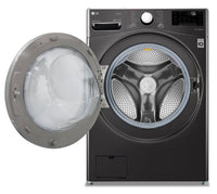 LG 5.2 Cu. Ft. Smart All-in-One Front-Load Washer/Dryer - WM3998HBA - Laundry Centre in Black Steel