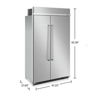 KitchenAid 30 Cu. Ft. Built-In Side-by-Side Refrigerator - KBSN708MPS | Réfrigérateur encastré KitchenAid de 30 pi³ à compartiments juxtaposés - KBSN708MPS | KBSN708S