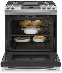 GE 5.6 Cu. Ft. Convection Gas Range with No-Preheat Air Fry - JCGS760SPSS | Cuisinière à gaz GE de 5,6 pi3 à convection avec friture à air sans préchauffage - JCGS760SPSS | JCGS76SS
