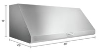 KitchenAid 48" Commercial-Style Wall-Mount Canopy Range Hood - KVWC908KSS | Hotte de cuisinière murale à pavillon KitchenAid de 48 po de style commercial - KVWC908KSS | KVWC90SS