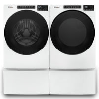 Whirlpool 5.8 Cu. Ft. Front-Load Washer and 7.4 Cu. Ft. Gas Dryer - White | Laveuse à chargement frontal de 5,8 pi³ et sécheuse à gaz de 7,4 pi³ de Whirlpool - blanches | WHFL665G