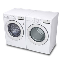 LG 5.2 Cu. Ft. Front-Load Washer and 7.4 Cu. Ft. Electric Dryer - White | Laveuse à chargement frontal de 5,2 pi³ et sécheuse électrique de 7,4 pi³ de LG - blanches | LGFL3400