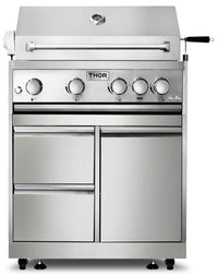 Thor Kitchen 4-Burner Gas Barbecue Grill with Rotisserie - MK04SS304  | Barbecue gril à gaz Thor Kitchen à 4 brûleurs avec brûleur de rôtisserie - MK04SS304  | MK04SBBQ