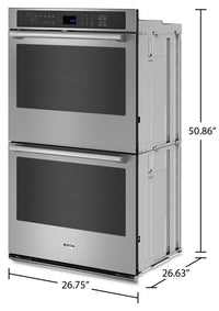 Maytag 8.6 Cu. Ft. Double Wall Oven with Air Fry and Basket - MOED6027LZ | Four mural double Maytag de 8,6 pi3 avec friture à air et panier - MOED6027LZ | MOED602Z