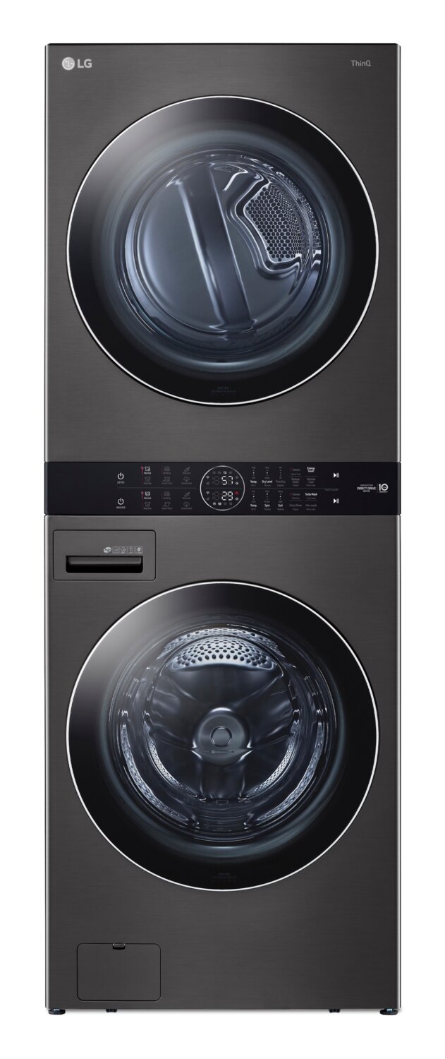 LG WashTower™ with 5.2 Cu. Ft. Washer and 7.4 Cu. Ft. Gas Dryer - WKGX201HBA | Tour de lavage WashTowerMC de LG avec laveuse de 5,2 pi³ et sécheuse à gaz de 7,4 pi³ - WKGX201HBA | WKGX201H