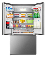 Hisense 22.4 Cu. Ft. Counter-Depth French-Door Refrigerator - RF225C3CSEI | Réfrigérateur Hisense de 22,4 pi³ à portes françaises de profondeur comptoir - RF225C3CSEI | RF22C3CS