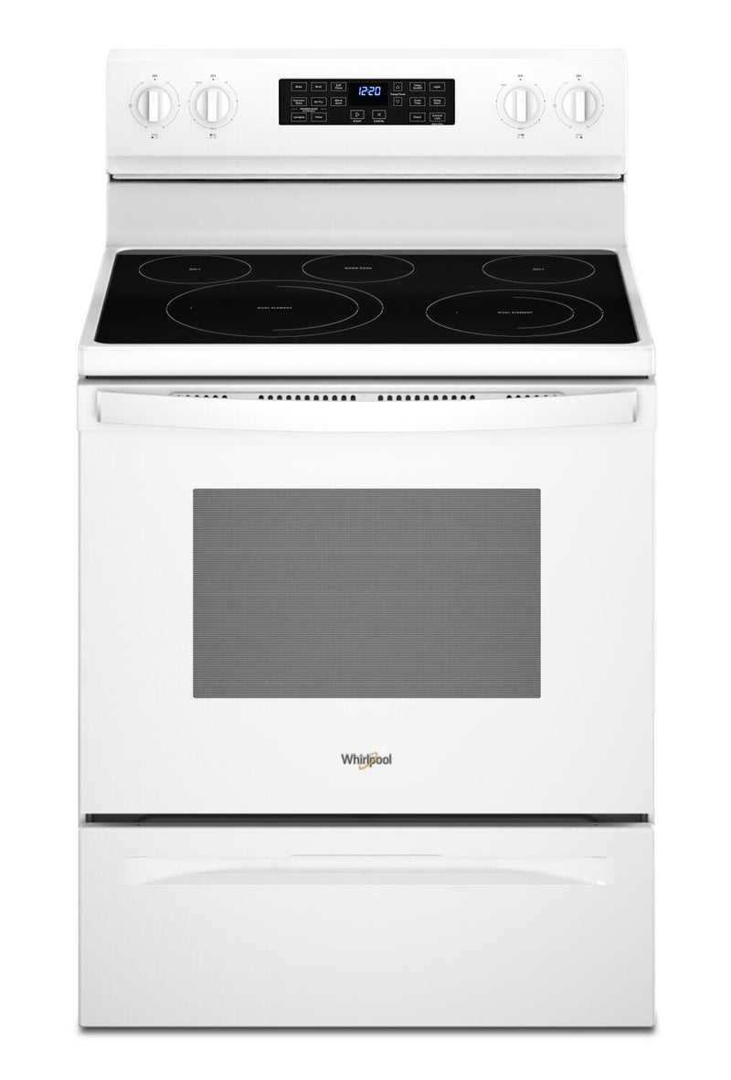 Whirlpool 5.3 Cu. Ft. Electric Range with 5-in-1 Air Fry Oven - YWFE550S0LW | Cuisinière électrique Whirlpool de 5,3 pi3 avec option de friture à air 5 en 1 - YWFE550S0LW | YWFE55LW