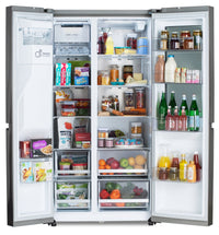 LG 27 Cu. Ft. Side-by-Side Refrigerator with InstaView™ - LRSOS2706S | Réfrigérateur LG de 27 pi³ à compartiments juxtaposés avec InstaViewMC - LRSOS2706S | LRSOS27S