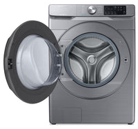 Samsung 5.2 Cu. Ft. Front-Load Washer with Steam - WF45R6100AP/US - Washer in Platinum