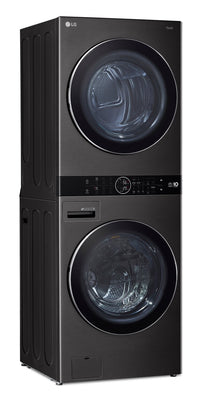 LG WashTower™ with 5.2 Cu. Ft. Washer and 7.2 Cu. Ft. Heat Pump Ventless Dryer - WKHC202HBA | Tour de lavage WashTowerMC de LG avec laveuse de 5,2 pi³ et sécheuse de 7,2 pi³ avec pompe à chaleur sans de conduit de ventilation - WKHC202HBA | WKHC202H