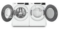 Whirlpool 5.8 Cu. Ft. Front-Load Washer and 7.4 Cu. Ft. Gas Dryer - White | Laveuse à chargement frontal de 5,8 pi³ et sécheuse à gaz de 7,4 pi³ de Whirlpool - blanches | WHFL665G
