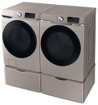 Samsung 5.2 Cu. Ft. Front-Load Washer and 7.5 Cu. Ft. Electric Dryer - Champagne | Laveuse à chargement frontal 5,2 pi³ et sécheuse électrique 7,5 pi³ de Samsung - champagne | SAFL630C