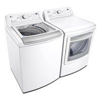 LG 5.8 Cu. Ft. Top-Load Washer and 7.3 Cu. Ft. Electric Dryer - White  |  Laveuse à chargement par le haut de 5,8 pi3 et sécheuse électrique de 7,3 pi3 de LG - blanches | LGTL7150