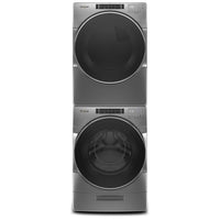Whirlpool 5.8 Front-Load Washer and 7.4 Cu. Ft. Electric Dryer with Steam – Chrome Shadow - Laundry Set in Chrome Shadow