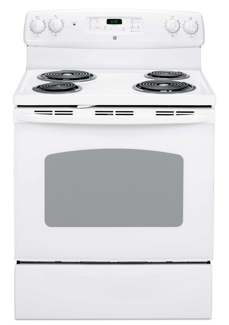 GE  5.0 Cu. Ft. Electric Freestanding Range - JCBP240DMWW | Cuisinière électrique amovible GE de 5,0 pi3 – JCBP240DMWW | JCBP240D