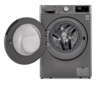 LG 2.6 Cu. Ft. Smart Front-Load Washer - WM1455HPA | Laveuse intelligente LG à chargement frontal de 2,6 pi3 – WM1455HPA | WM1455HP