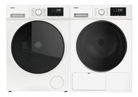 Galanz 2.2 Cu. Ft Front-Load Washer and 3.8 Cu. Ft. Front-Load Dryer – White | Laveuse à chargement frontal 2,2 pi³ et sécheuse à chargement frontal 3,8 pi³ de Galanz - blanches | GAFL22WW
