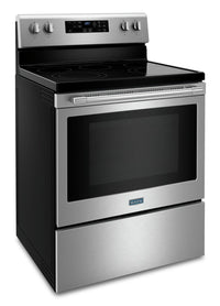 Maytag 5.3 Cu. Ft. Electric Range with Air Fry and AquaLift® - Fingerprint Resistant Stainless Steel… | Cuisinière électrique Maytag de 5,3 pi³ avec friture à air et technologie AquaLiftMD - acier inoxyda…