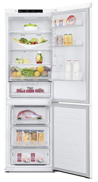 LG 12 Cu. Ft. Counter-Depth Bottom-Freezer Refrigerator - LBNC12231W - Refrigerator in White