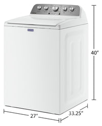 Maytag 5.2 Cu. Ft. Top-Load Washer with Power™ Agitator - MVW5035MW | Laveuse Maytag à chargement par le haut de 5,2 pi³ avec agitateur PowerMC - MVW5035MW | MVW5035W