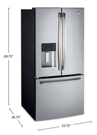 GE Profile 23.6 Cu. Ft. Fingerprint-Resistant French-Door Refrigerator - PFE24HYRKFS | Réfrigérateur GE Profile 23,6 pi³ à portes françaises, résistant aux traces de doigts - PFE24HYRKFS | PFE24HYS