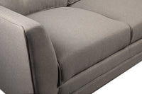 Novalee Linen-Look Fabric Loveseat - Taupe | Causeuse Novalee en tissu d'apparence lin - taupe | NOVATPLV