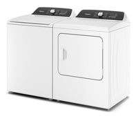 Whirlpool 5.2 Cu. Ft. Top-Load Washer and 7 Cu. Ft. Electric Dryer - White | Laveuse à chargement par le haut de 5,2 pi³ et sécheuse électrique de 7 pi³ de Whirlpool -blanches | WHTL501W