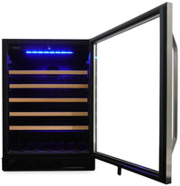 Silhouette Stilton 5.7 Cu. Ft. 50-Bottle Under-Counter Wine Cellar - SWC057D1BSS - Beverage Centre in Stainless Steel