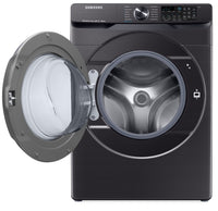 Samsung 5.8 Cu. Ft. Smart Front-Load Washer with Super Speed - WF50T8500AV/US - Washer in Black Stainless Steel