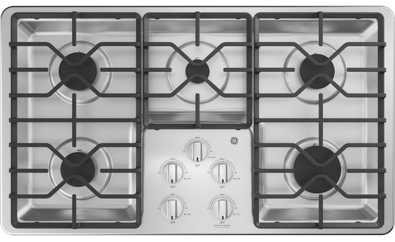 GE 36" Built-In Gas Cooktop - JGP3036SLSS | Surface de cuisson à gaz encastrée GE de 36 po – JGP3036SLSS | JGP3036S