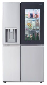 LG 27 Cu. Ft. Side-by-Side Refrigerator with InstaView™ - LRSOS2706S | Réfrigérateur LG de 27 pi³ à compartiments juxtaposés avec InstaViewMC - LRSOS2706S | LRSOS27S