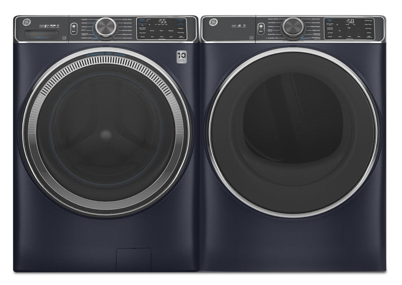 GE 5.8 Cu. Ft. Front-Load Washer and 7.8 Cu. Ft. Electric Dryer  | Laveuse à chargement frontal de 5,8 pi³ et sécheuse électrique de 7,8 pi³ de GE  | GEFL850S