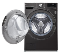 LG 5.2 Cu. Ft. AI Front-Load Washer with TrueSteam® - WM4100HBA | Laveuse IA LG à chargement frontal de 5,2 pi3 avec technologie TrueSteamMD – WM4100HBA | WM4100HB