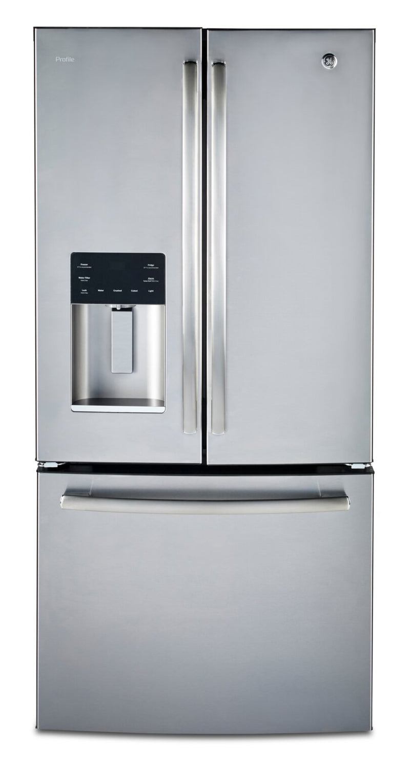 GE Profile 17.5 Cu. Ft. Counter-Depth French-Door Refrigerator - PYE18HYRKFS | Réfrigérateur GE Profile de 17,5 pi³ à portes françaises de profondeur comptoir - PYE18HYRKFS | PYE18HYS