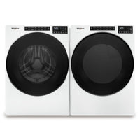 Whirlpool 5.2 Cu. Ft. Front-Load Washer and 7.4 Cu. Ft. Electric Dryer - White | Laveuse à chargement frontal de 5,2 pi³ et sécheuse électrique de 7,4 pi³ de Whirlpool - blanches | WHFL565L