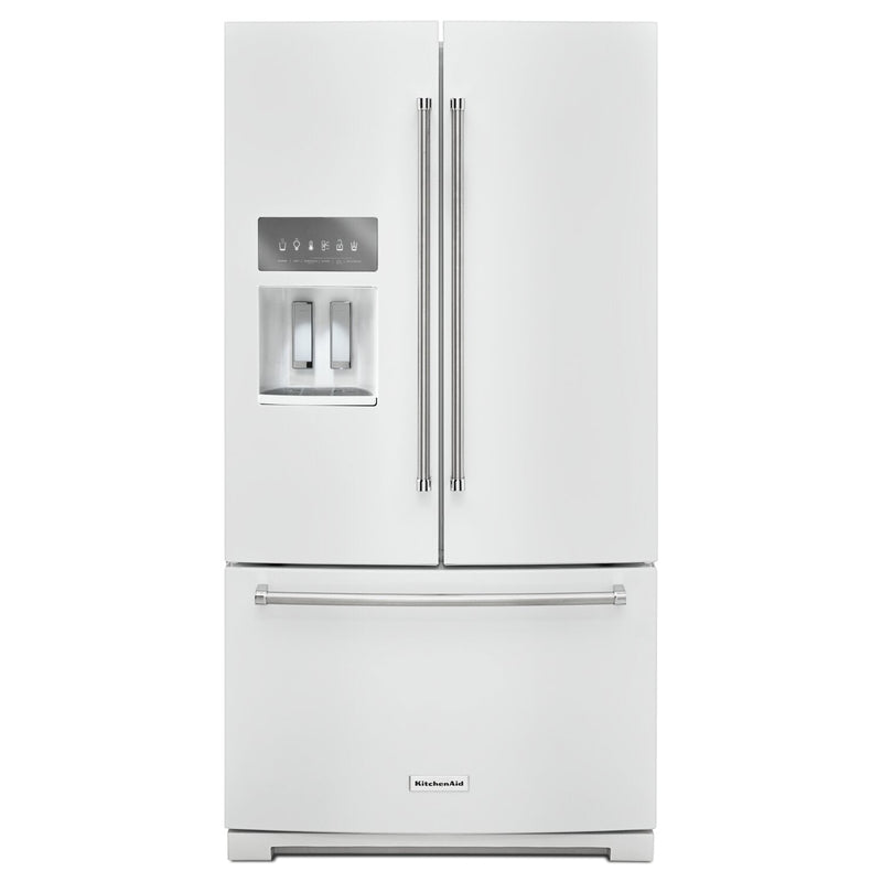 KitchenAid 26.8 Cu. Ft. French-Door Refrigerator - KRFF507HWH - Refrigerator in White