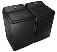 Samsung 5.8 Cu. Ft. Top-Load Washer and 7.4 Cu. Ft. Electric Dryer  |  Laveuse de 5,8 pi³ à chargement par le haut et sécheuse électrique de 7,4 pi³ de Samsung  | SATL5400