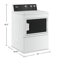 Maytag 7.4 Cu. Ft. Electric Commercial-Grade Residential Dryer - YMEDP586GW | Sécheuse électrique résidentielle Maytag de 7,4 pi3 de qualité commerciale - YMEDP586GW | YMEDP58W