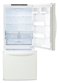 LG 22 Cu. Ft. Bottom-Freezer Refrigerator - LRDNS2200W | Réfrigérateur LG de 22 pi³ à congélateur inférieur - LRDNS2200W | LRDNS22W
