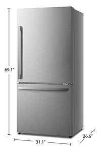 Hisense 17 Cu. Ft. Counter-Depth Bottom-Mount Refrigerator - RB17A2CSE | Réfrigérateur Hisense de 17 pi³ de profondeur comptoir à congélateur inférieur - RB17A2CSE | RB17A2CS