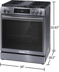 Frigidaire Gallery 6 Cu. Ft. Front-Control Gas Range with Total Convection - GCFG3060BD | Cuisinière à gaz Frigidaire Gallery de 6 pi3 avec commandes à l’avant et convection totale - GCFG3060BD | GCFG306D