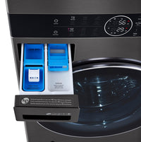 LG WashTower™ with 5.2 Cu. Ft. Washer and 7.2 Cu. Ft. Heat Pump Ventless Dryer - WKHC202HBA | Tour de lavage WashTowerMC de LG avec laveuse de 5,2 pi³ et sécheuse de 7,2 pi³ avec pompe à chaleur sans de conduit de ventilation - WKHC202HBA | WKHC202H